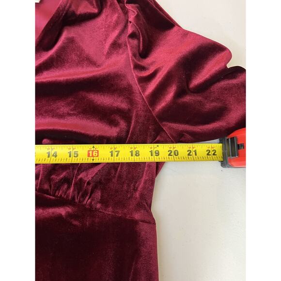 Witchy Romantic Vampire Regency Babydoll Velvet Dress L 90s Old Money Whimsigoth - Picture 13 of 16